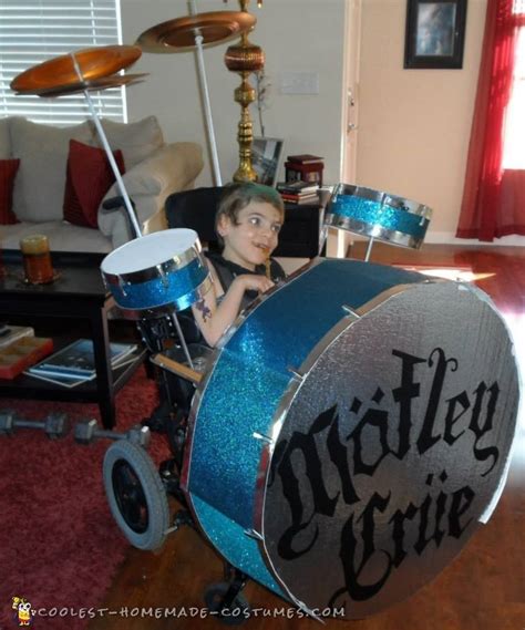 Awesome Homemade Drummer Wheelchair Costume