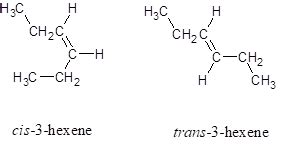 The structures for cis -3-hexene and trans -3-hexene should be drawn. Concept introduction: The ...