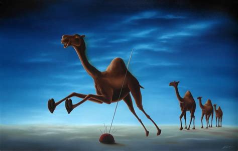 it is easier for a camel through thre eye of a needle to go-II Painting by Tomas Kobolka ...