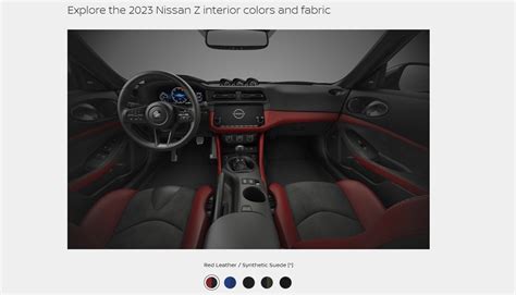 Explore the 2023 Nissan Z interior colors and fabric with this visualizer! | Nissan Z Forum