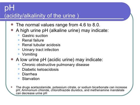 Normal Ph Of Urine - PPT - URINE AND STOOL EXAMINATION PowerPoint Presentation ... / Is normal ...