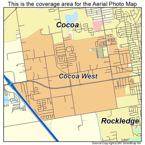 Aerial Photography Map of Cocoa West, FL Florida