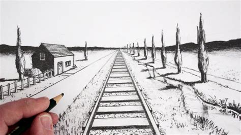 How To Draw Using 1-Point Perspective | Landscape sketch, 1 point perspective, 1 point ...