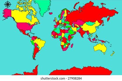 World Map Countries Vector Illustration Stock Vector (Royalty Free) 27908284 | Shutterstock