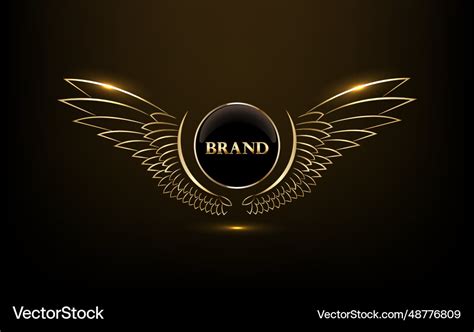 A luxury black gold logo Royalty Free Vector Image