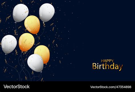 Happy birthday banner background with white Vector Image