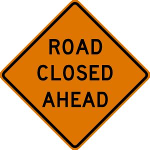 Road Closed Ahead Sign Clip Art at Clker.com - vector clip art online ...