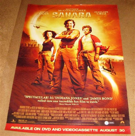 Sahara Movie Poster 27x40 Used Lennie James, Rakie Ayola, Steve Zahn, – Mason City Poster Company