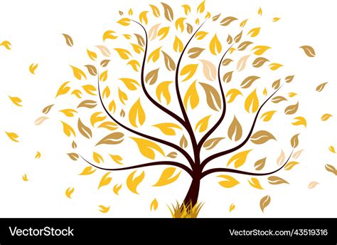 Fall tree Royalty Free Vector Image - VectorStock