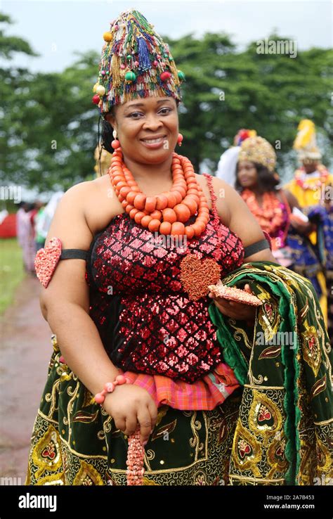 Kalabari lady of Rivers state displaying the rich culture of Nigeria during the National ...