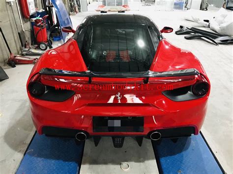 Ferrari 488 GTB spoiler Novite dry carbon fiber