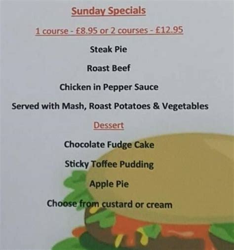 Menu at The Cherry Tree pub & bar, Wishaw