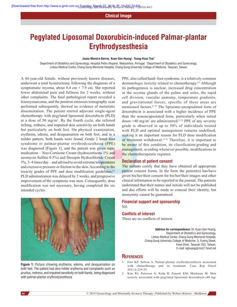 Full article: Pegylated Liposomal Doxorubicin-induced Palmar-plantar ...