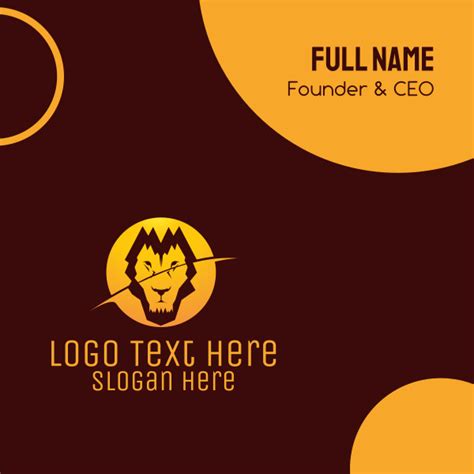 Zoo Golden Lion Business Card | BrandCrowd Business Card Maker