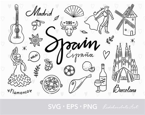 Spain Travel Clipart Espana Travel Svg Spanish Svg Files | Etsy UK