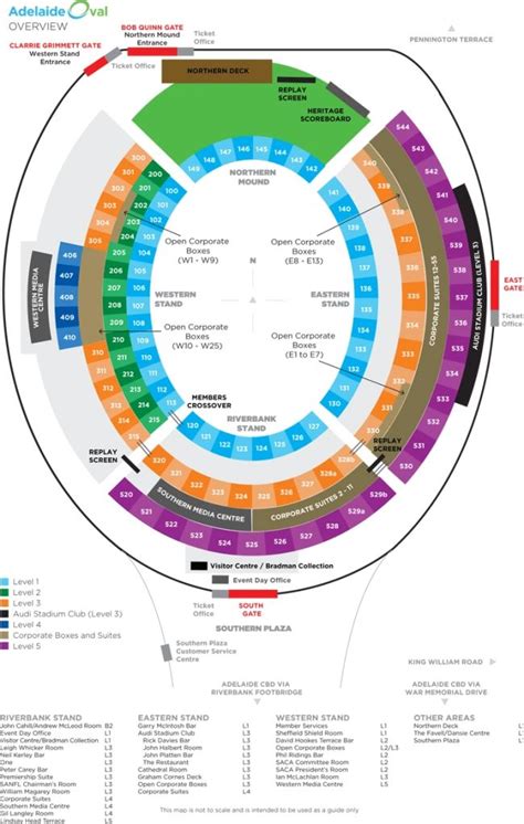 Adelaide Oval Seating Map - Map Of South America