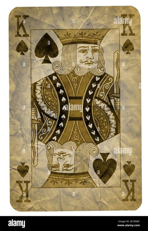 Vintage Playing cards of Spades suit, isolated on white background ...