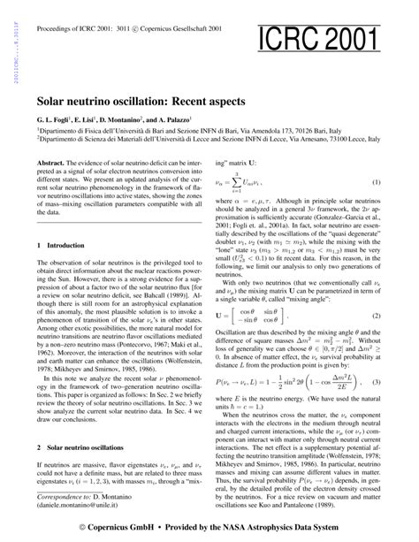 (PDF) Updated solar neutrino oscillation analysis