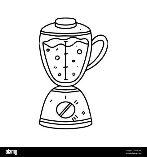 Cute Smoothie Maker Coloring Page Outline Sketch Drawing