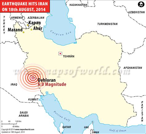 Iran Earthquake Map | Areas affected by Earthquake in Iran