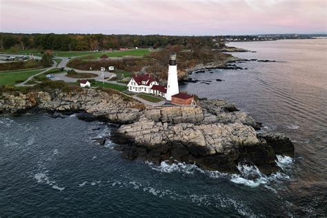 Portland Head Light from Drone Photograph by Jack Nevitt - Fine Art America