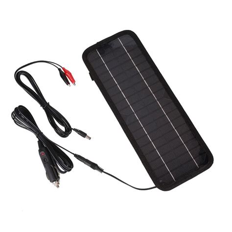 12V 4.5W Solar Trickle Panel Power Portable Battery Charger Universal for Car Auto Boat Camper ...