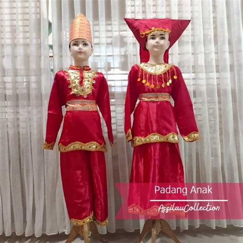 Pakaian Tradisional Sumatera Barat/ Padang Anak// Baju Adat Sumatera Barat/Padang anak | Lazada ...