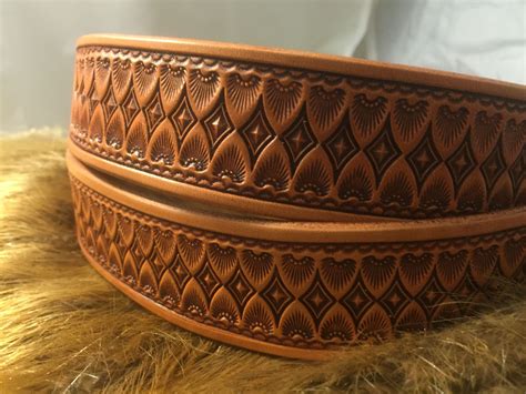 Custom hand tooled leather belts – Artofit