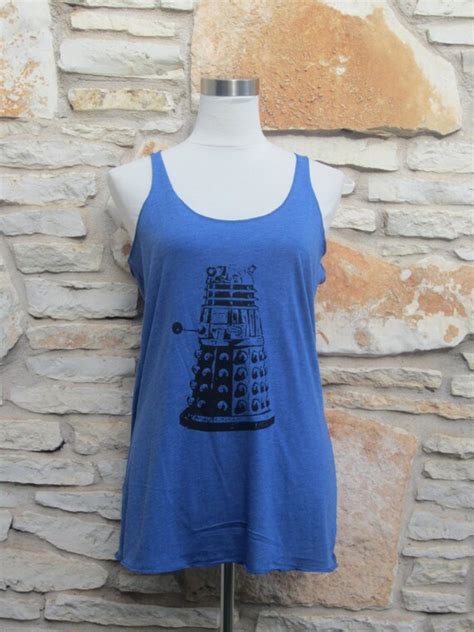 Dalek Screenprinted Racerback Tank Top by CraftsbyCasaverde