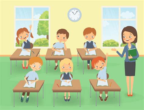 Happy Students in Classroom clipart - ClipartWorld