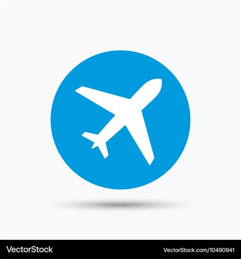 Plane icon flight transport sign Royalty Free Vector Image