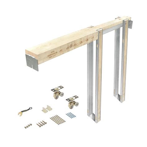 DIYHD Sliding Pocket Door Frame and Rolling Hardware for 2X4 Studs Wall,(36X80inch) Door height ...