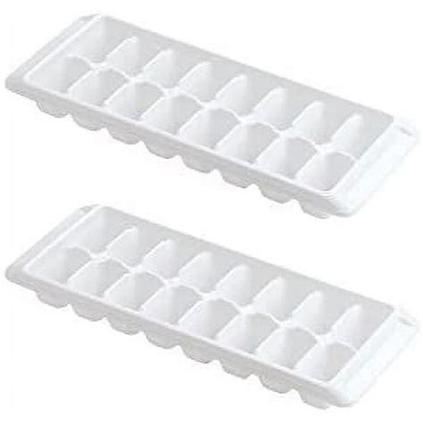 Homemaker Fridge Ice Cube Trays, 2-Pack, BPA Free Plastic, Easy Release, Stackable, Dishwasher ...