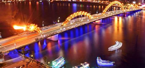 Dragon Bridge Da Nang - Dragon Bridge Fire Showtime - Da Nang City.Hue ...