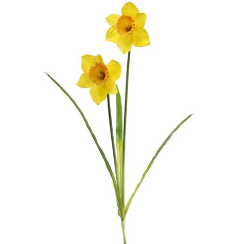 Artificial Daffodil Stem | Pretty 2 headed daffs | Shelf Edge UK