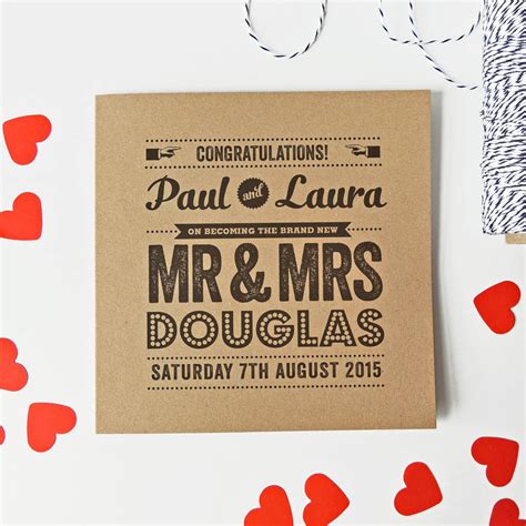 Personalised Wedding Day Congratulations Card By Project Pretty | notonthehighstreet.com