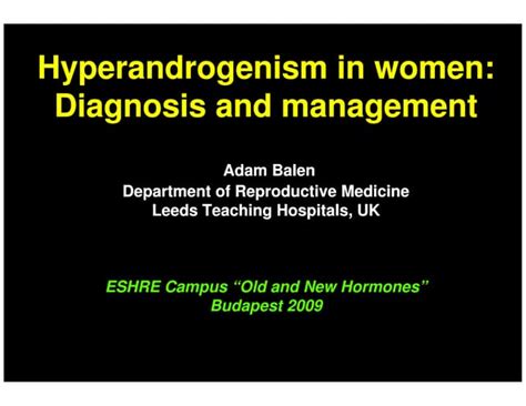 Hyperandrogenism PCOS and its causes and management mnaa | PPT