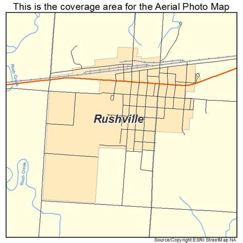 Aerial Photography Map of Rushville, NE Nebraska