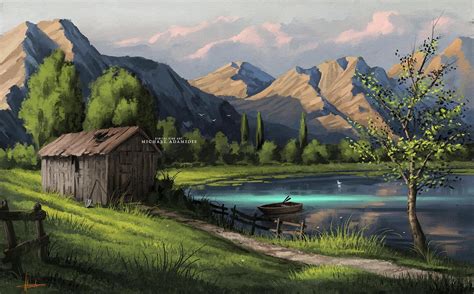 ArtStation - FULL Course - Digital Art Landscape Painting in a ...