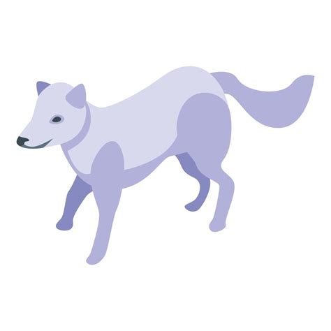 White fox icon, isometric style 15889883 Vector Art at Vecteezy