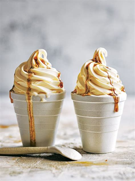 vanilla soft serve ice-cream with maple and bourbon syrup | Soft serve ice cream, Cream recipes ...