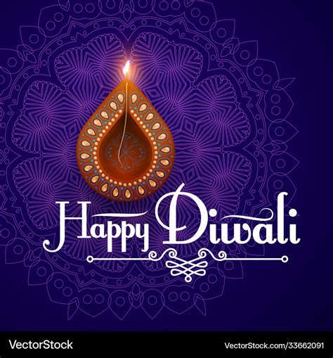 Diwali festival design template holiday poster Vector Image