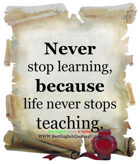 Best'English'Quotes'&'Sayings: Never stop learning... | Facebook quotes about life, Best english ...