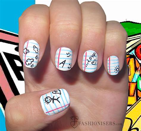 12 Cute Back To School Nail Art Designs | Fashionisers