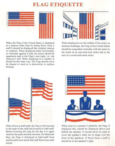 Pinterest | Us flag etiquette, Flag etiquette, Flag