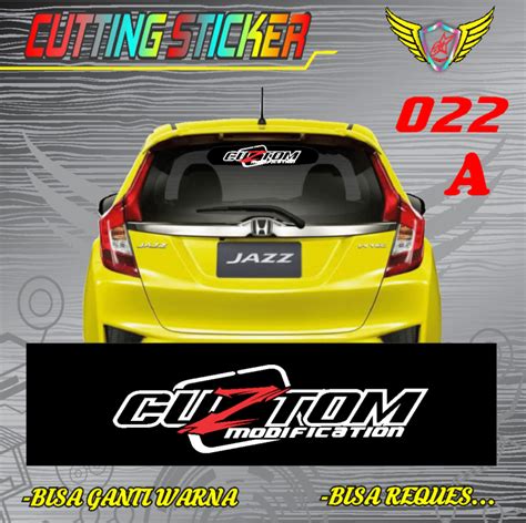 #STICKER MOBIL# #STICKER KEREN# #STICKER TERLARIS# STICKER "CUSTOM MODIFICATION" KACA BELAKANG ...