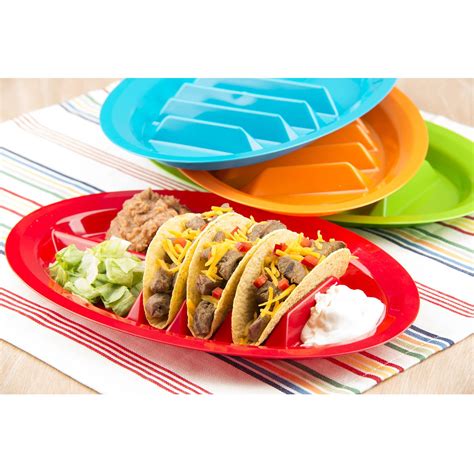 Plastic Red Taco Plate - Walmart.com