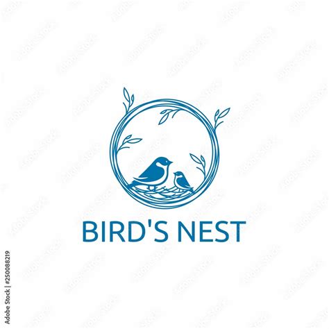 Bird Nest Logo Vector Stock Vector | Adobe Stock