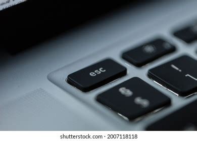 Esc Button Closeup Laptop Keyboard Exit Stock Photo 2007118118 ...