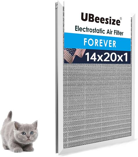 Amazon.com: UBeesize 14x20x1 Reusable Electrostatic Air Filter HVAC AC ...